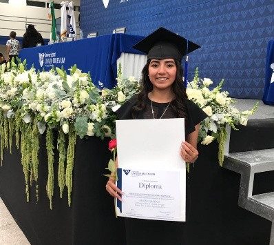 MELISSA, SEGUNDA BENEFICIARIA GRADUADA DE LA UNIVERSIDAD